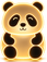 Panda-shaped night light with a warm glow on a white background